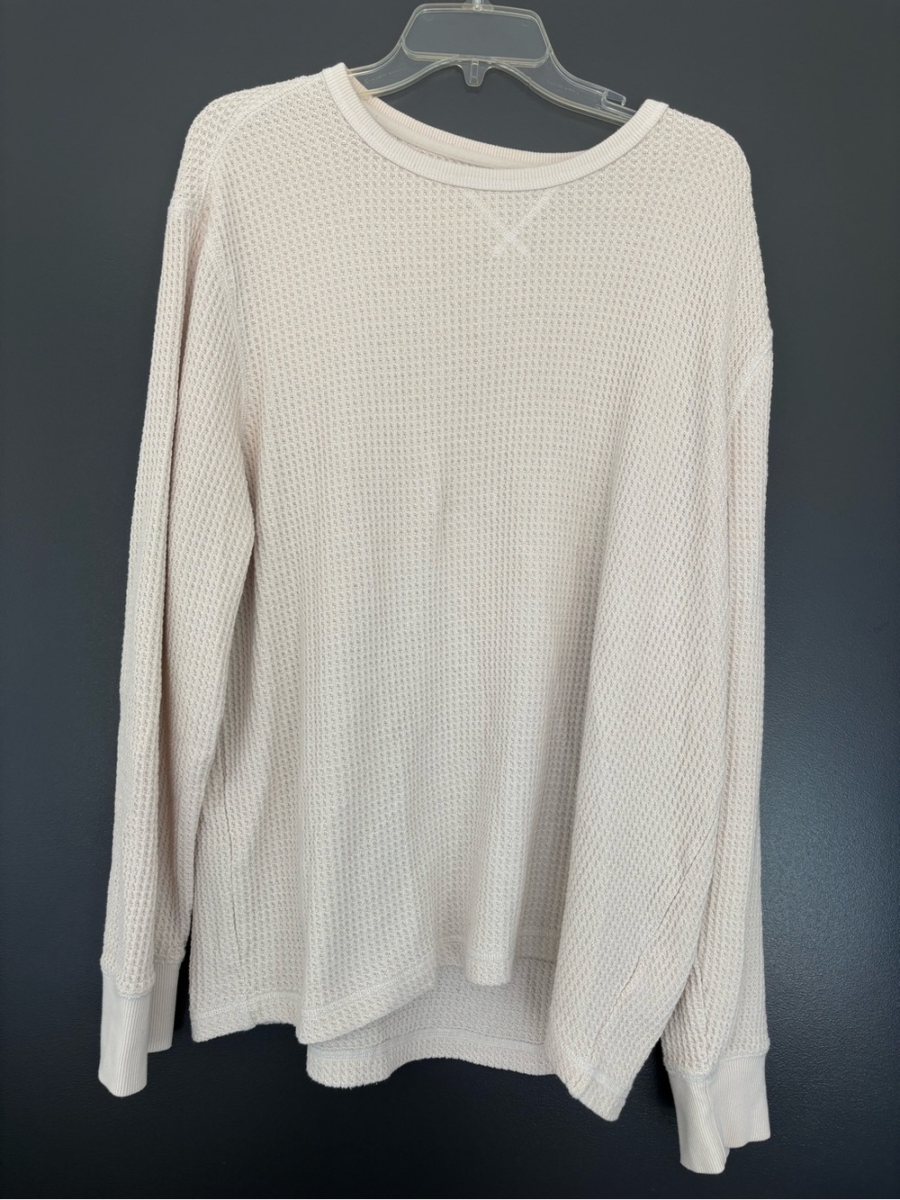 Cream Waffle Knit Sweater - Lightweight Cozy Pullover